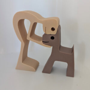 Man & Dog Decoration - Image 1