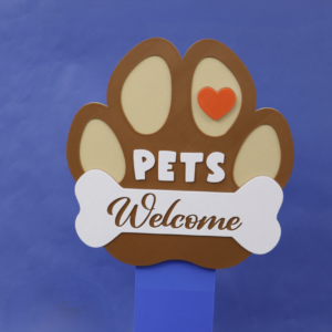 Pets Welcome Large Sign - Image 1