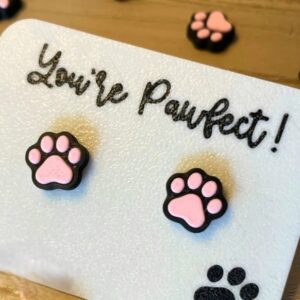 Paw Stud Earrings - Image 1