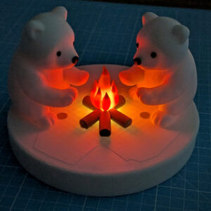 Illuminated Polar Bear Camp Fire - Image 4