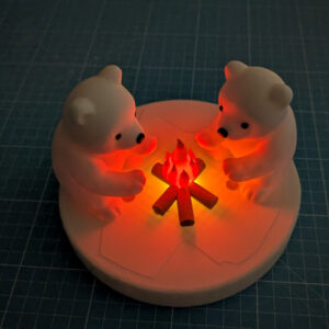 Illuminated Polar Bear Camp Fire - Image 3