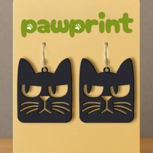 Side Eye Cat Earrings - Image 1